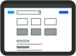 Cartoony graphic of a large screen handheld device